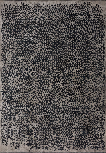 Bologna Matte Black - Beige Rug