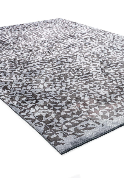 Bologna Charcoal - Ice Blue Rug area carpet area rug carpet Color_Beige Color_Blue coral Material_Cotton & Viscose
