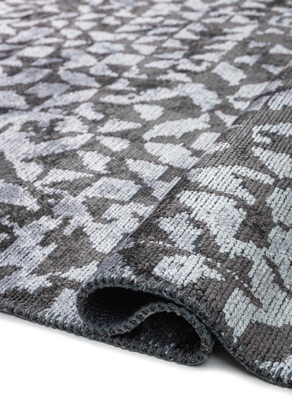 Bologna Charcoal - Ice Blue Rug area carpet area rug carpet Color_Beige Color_Blue coral Material_Cotton & Viscose