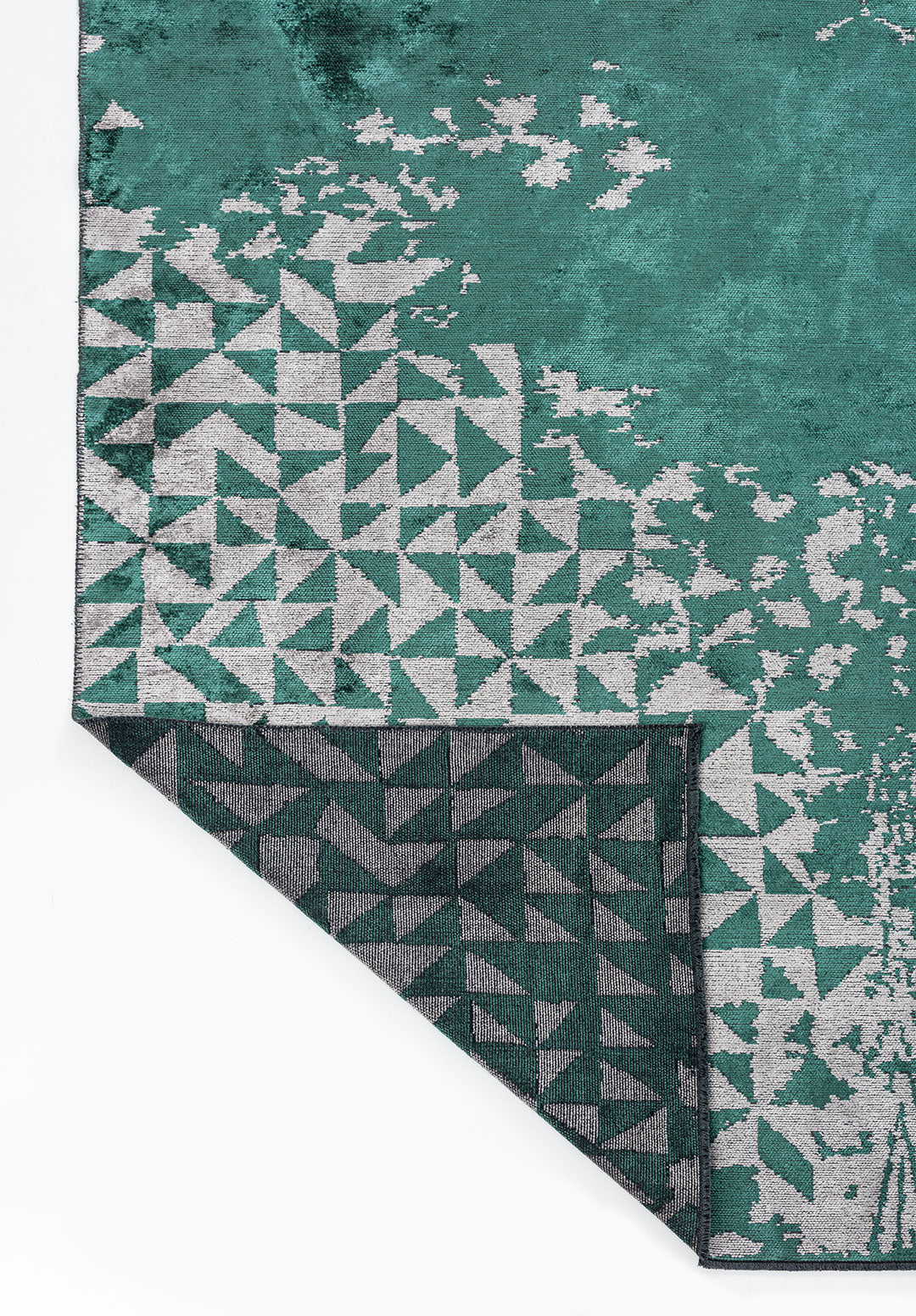 Gulf Dark Green - Grey Rug