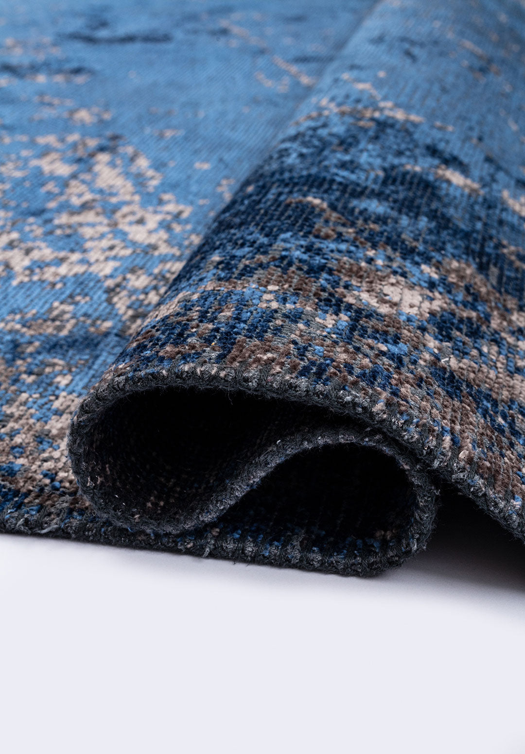 Nostalgia Dark Grey - Navy Blue Rug