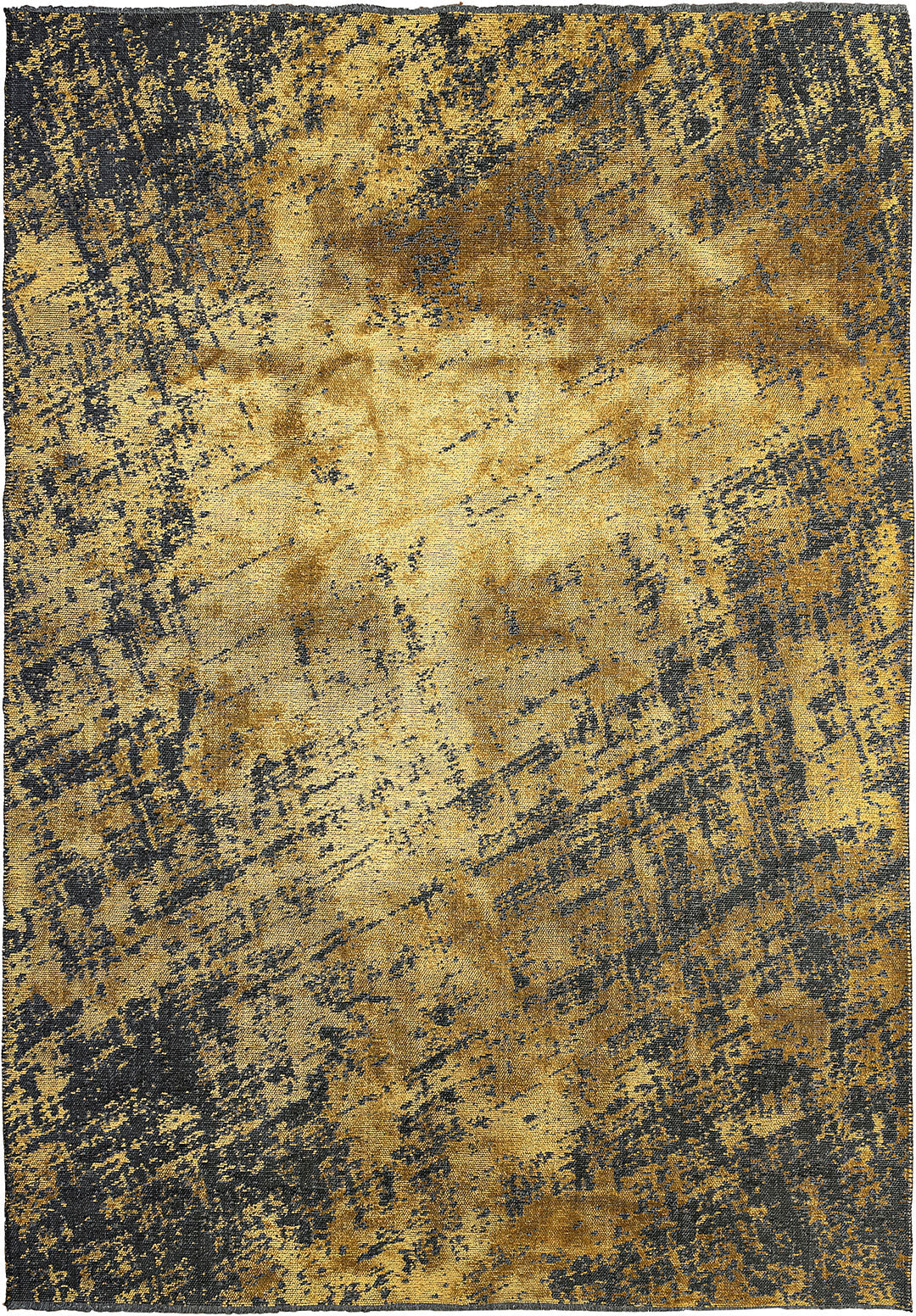 Nostalgia Matte Black - Gold Rug