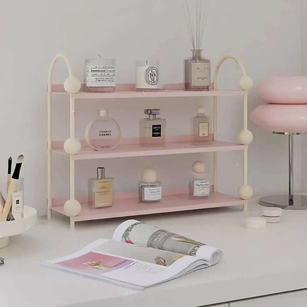 Playful Bauble Two-Tone Metal Desk Shelf