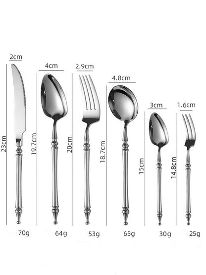 Xena Silver Stainless Steel Cutlery Set