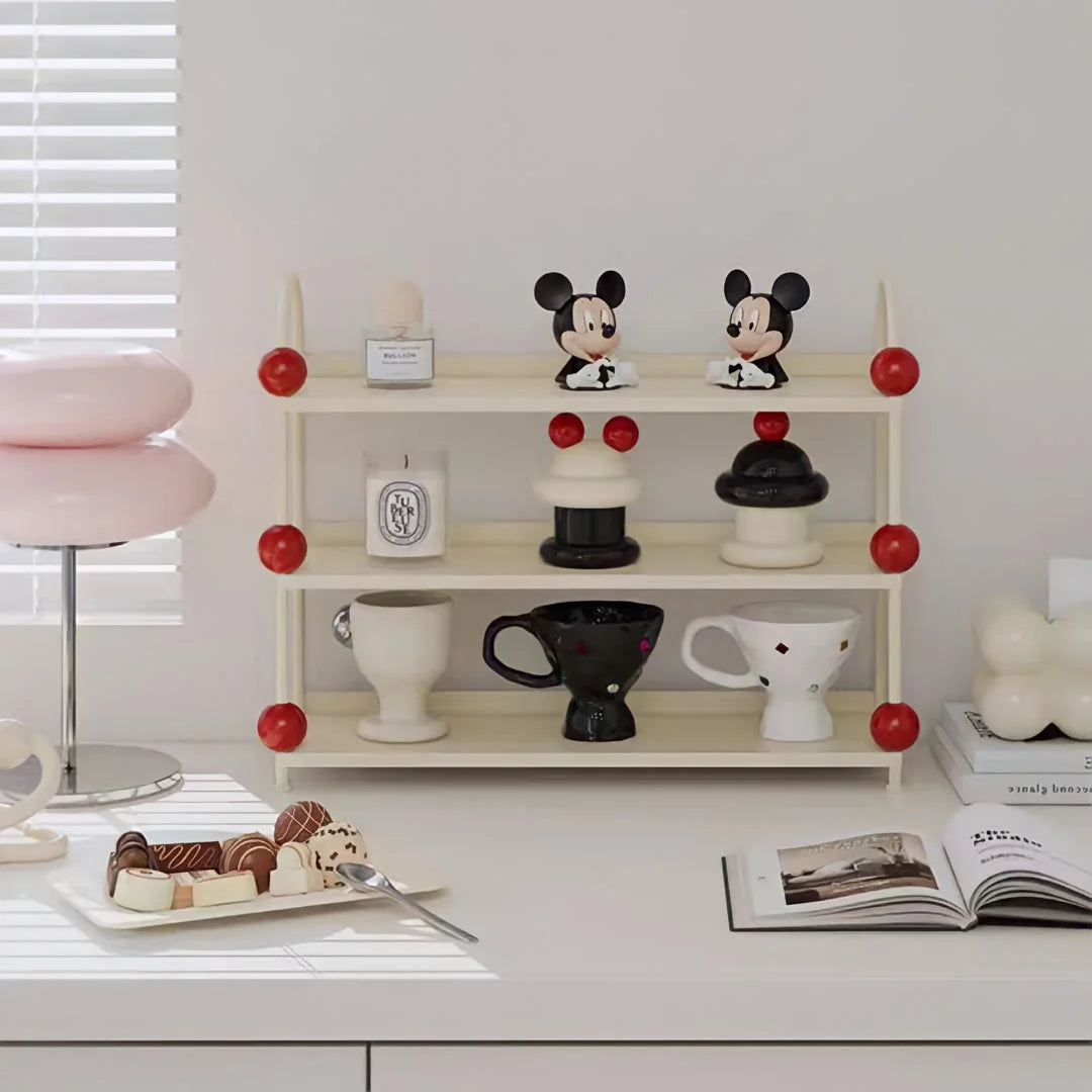 Playful Bauble Two-Tone Metal Desk Shelf