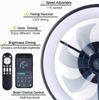 Femony Ceiling Fans with Light,20" Dimmable Modern Ceiling Fans with Lights and Remote,3 Light Color Change/6-Speed/Timing Setting,Flush Mount Ceiling Fan for Bedroom,Matte Black Finish Ceiling Fans Ceiling Fans & Accessories Lighting & Ceiling Fans Tools & Home Improvement