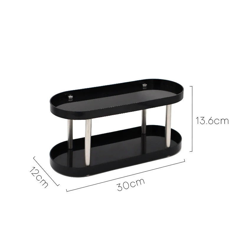 Smooth Color Block ABS Tiered Vanity Tray