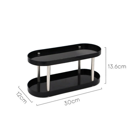 Smooth Color Block ABS Tiered Vanity Tray