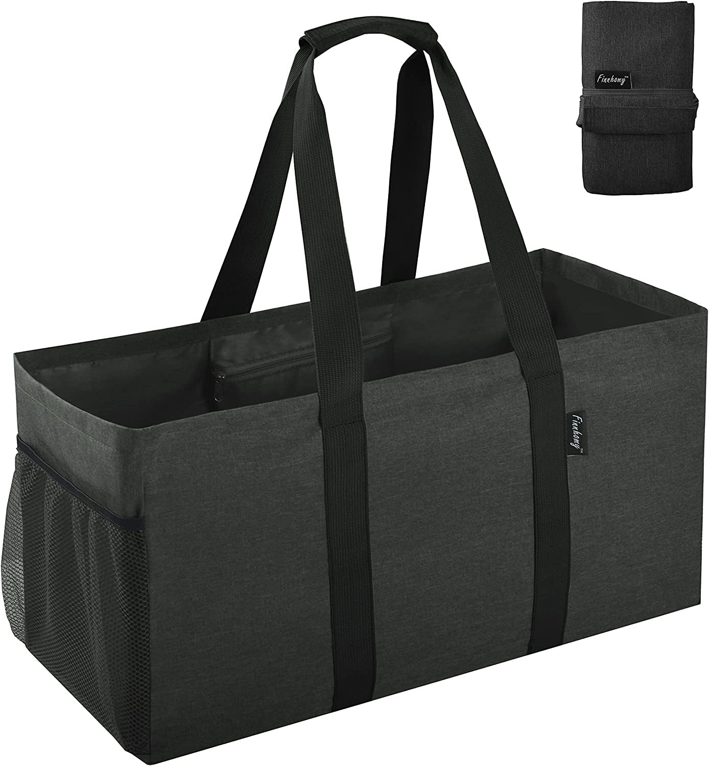 Finnhomy 42L Extra Large Utility Tote Bag, Oxford Fabric Storage Bag with Handles and Pockets, Reusable Folding Grocery Bags Home & Kitchen Kitchen & Dining Luggage & Bags Reusable Grocery Bags Shopping Totes Storage & Organization Travel & To-Go Food Containers