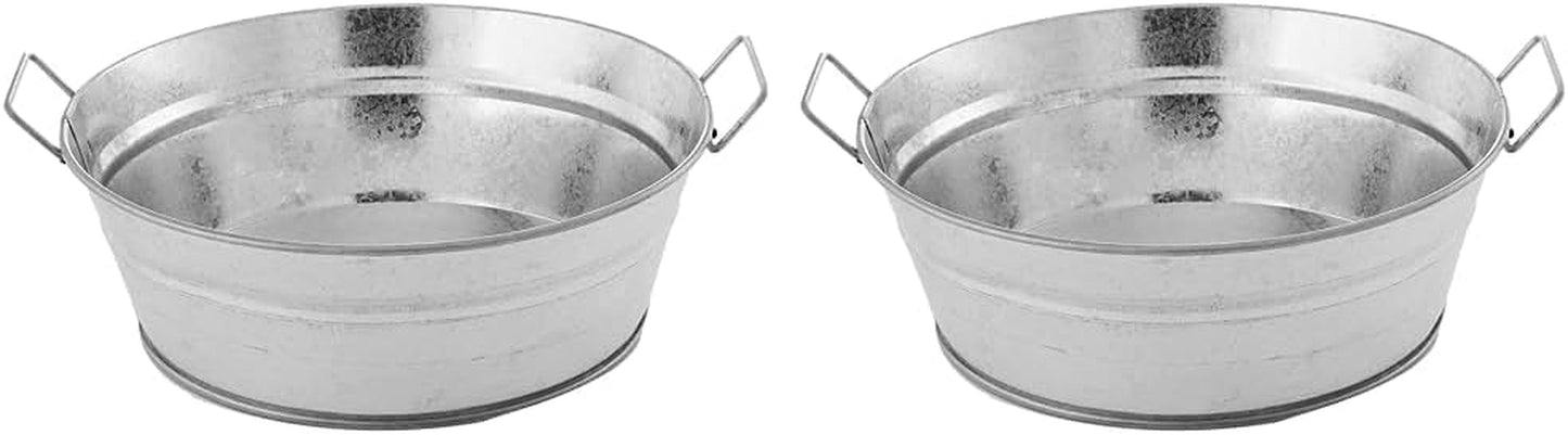 American Metalcraft MTUB69 Natural Galvanized Steel Oval Tub with Side Handle 8-5/8" L X 5-1/2" W X 2-1/2" H 32-Ounce, Silver Bar & Wine Tools Beverage Tubs Home & Kitchen Kitchen & Dining Kitchen Utensils & Gadgets