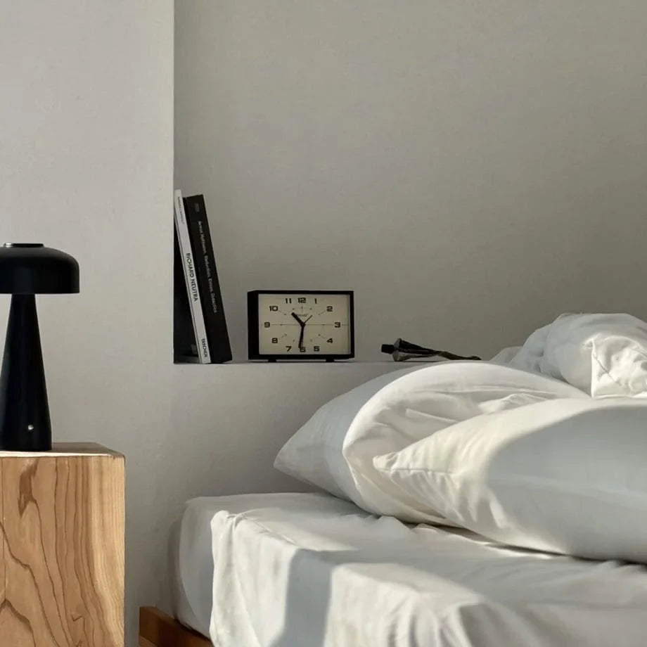 Matte Retro Analog ABS Table Clock