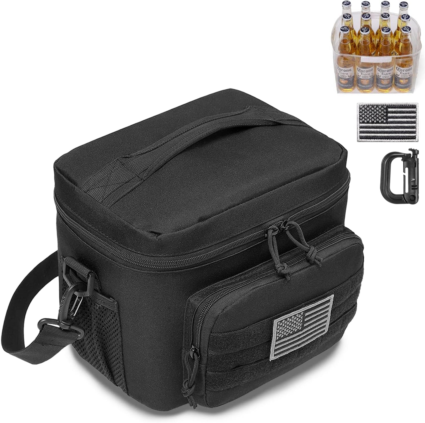 DBTAC Tactical Lunch Bag for Men Women, 12 Cans Insulated Lunch Box for Adult | 9L Leakproof Lunch Cooler Tote for Work Office Outdoor Travel | Soft Easy to Clean Liner X2, Black Camo Home & Kitchen Kitchen & Dining Lunch Bags Storage & Organization Travel & To-Go Food Containers