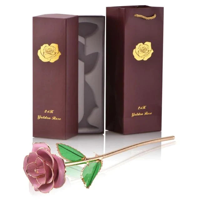 Ewige Rose in 24 Karat Gold getaucht