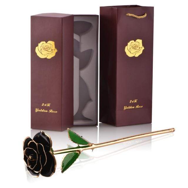 Rosa Eterna Mergulhada em Ouro 24k