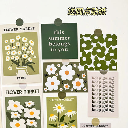 Matte Botanical Daisy & Quote Cardstock Wall Collage Kit