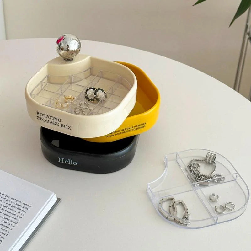 Minimalist Rotating 3-Tier Jewelry Organizer