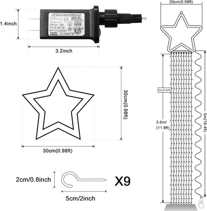 MAOYUE Outdoor Christmas Decorations Waterproof 335 LED Star Lights 8 Lighting Modes Christmas Lights Outdoor for Yard, Christmas, New Year, Wedding, Party (White) Lighting & Ceiling Fans Outdoor Lighting String Lights Tools & Home Improvement