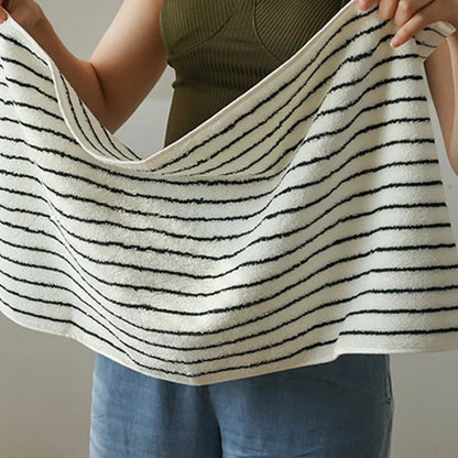 Plush Striped Cotton Towel Set