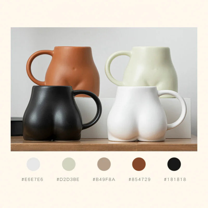 Matte Sculptural Body Ceramic Mug