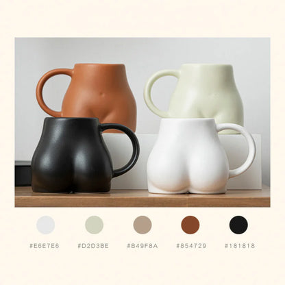 Matte Sculptural Body Ceramic Mug