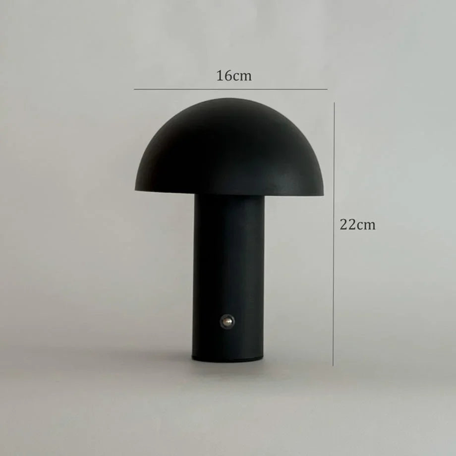 Matte Minimalist Metal Mushroom Table Lamp