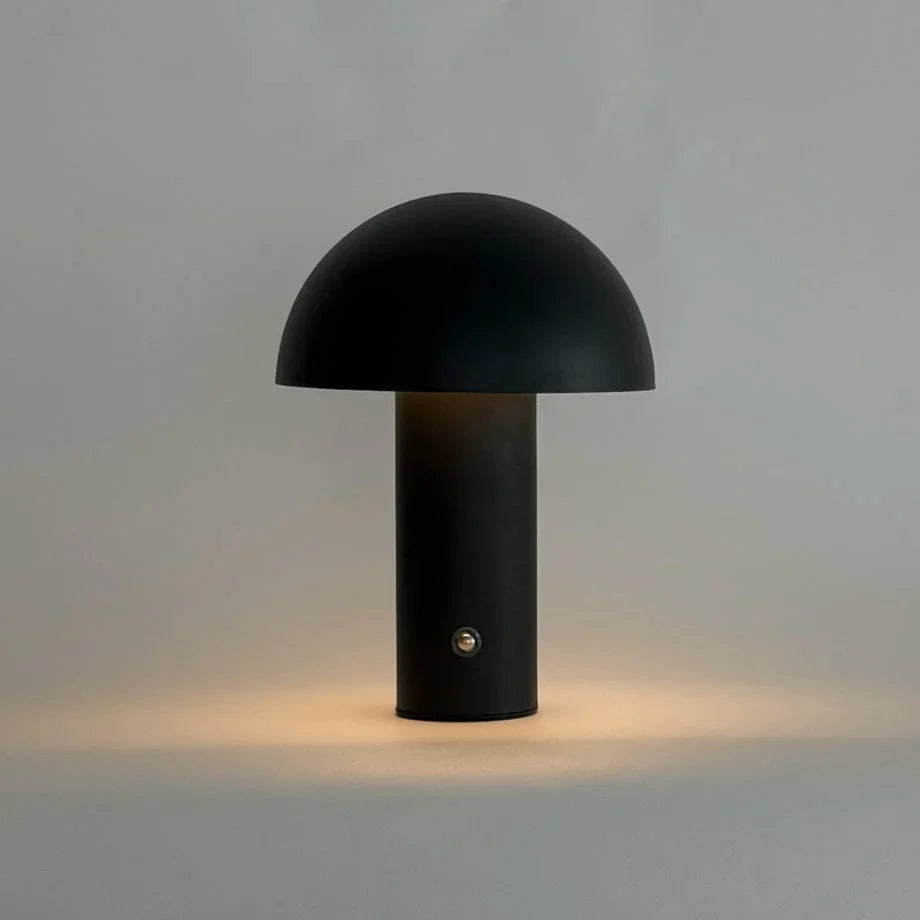 Matte Minimalist Metal Mushroom Table Lamp
