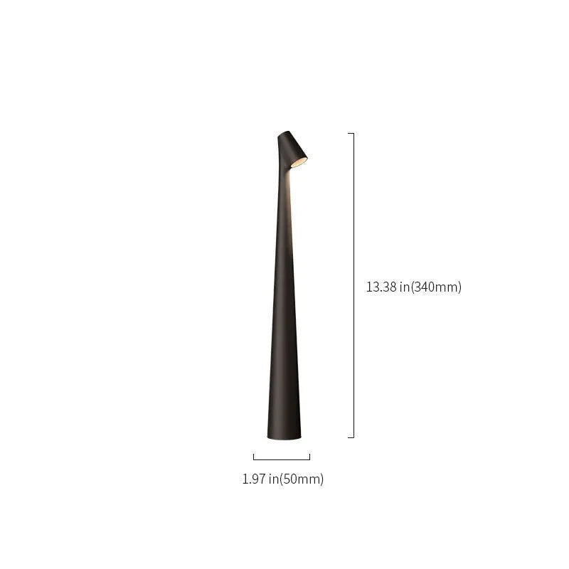 Sculptural Metal Cordless Touch Lamp