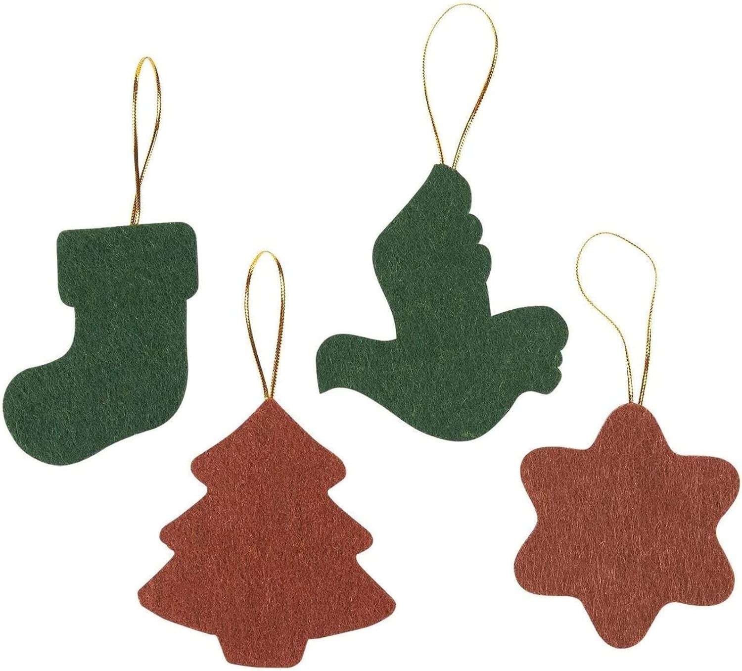 Felt Christmas Ornament, Holiday Ornaments Set (4 Designs, 16 Pack) Hanging Ornaments Home & Kitchen Home Décor Accents Home Décor Products