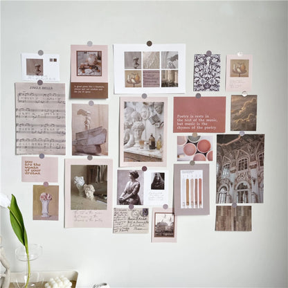 Vintage Academia Kraft Paper Wall Collage Kit