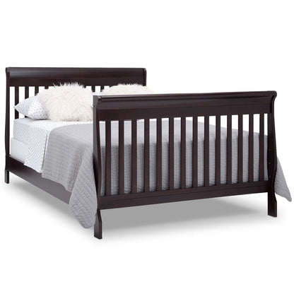 Canton Deluxe 6-In-1 Convertible Crib, Dark Chocolate Baby Products Cribs Furniture Infant & Toddler Beds Nursery