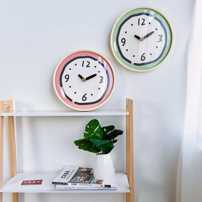 Whimsical Doodle Style Wall Clock
