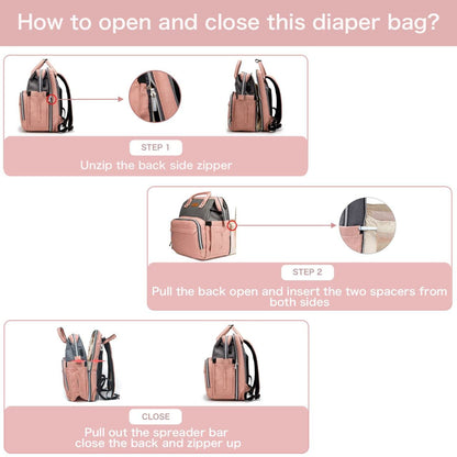 3 in 1 Diaper Bag Backpack with Changing Station, Baby Bags for Girls Boys, Newborn Baby Shower Gifts, Large Capacity Mommy Bag with USB Charging Port Baby Products Backpacks Diaper Bags Diapering