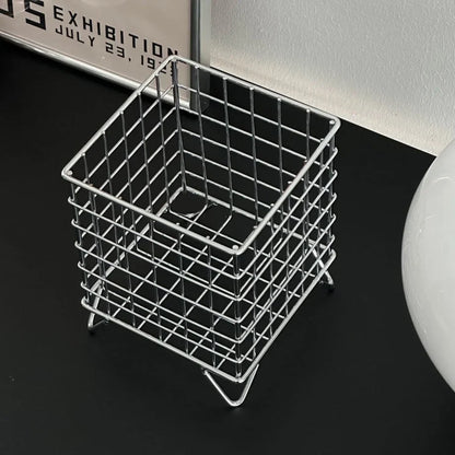 Minimalist Grid Metal Desktop Organizer