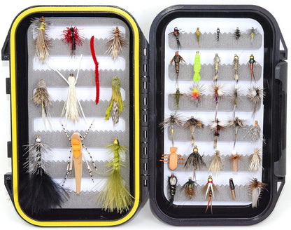 24/36/40 Favorite Fly Fishing Flies Assortment | Dry, Wet, Nymphs, Streamers, Wooly Buggers, Caddis | Trout, Bass Fishing Lure Set, Kit Fishing Flies Fly Fishing Hunting & Fishing Sports & Outdoors Wet Flies