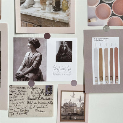 Vintage Academia Kraft Paper Wall Collage Kit
