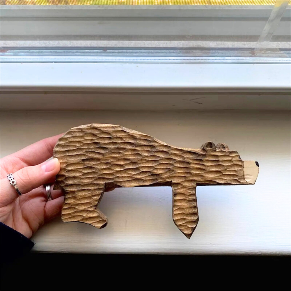 Wooden Bear Door Topper