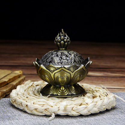 Chinese Buddha Alloy Incense Burner Meditation