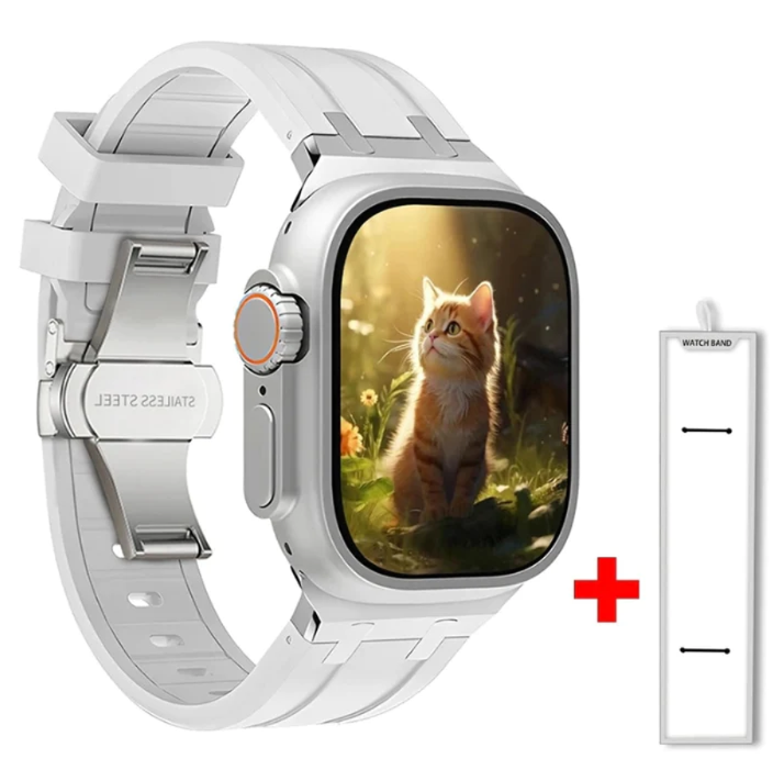 Titanium Silicone Apple Watch Band