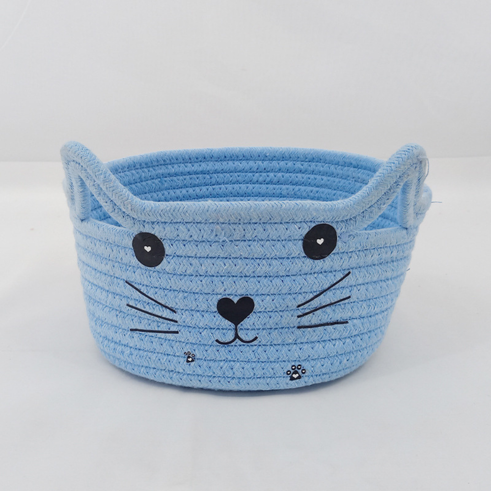 Cozy Cat Woven Basket