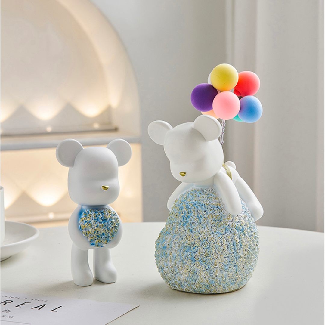 Nordic Rose Bear Figurine