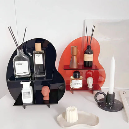 Irregular Wavy Acrylic Desktop Organizer & Display Shelf