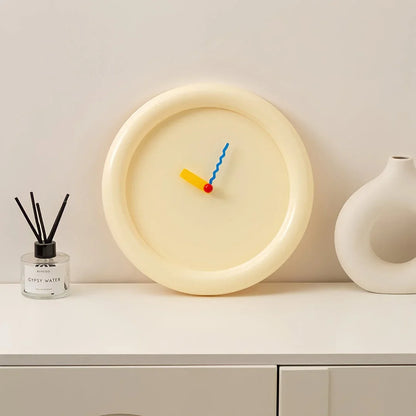 Chunky Frame Colorblock ABS Wall Clock