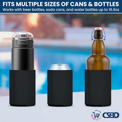 CSBD 25 Pack Blank Can Coolers, Foam Collapsible Insulated Can Sleeves for Beer, Soda, Water Bottles, Bulk Customizable Sublimation Blanks for DIY, HTV Vinyl Projects, Parties, Weddings - Black Home & Kitchen Kitchen & Dining Storage & Organization Thermocoolers Travel & To-Go Food Containers