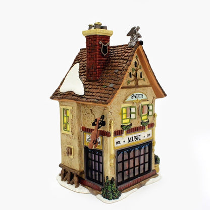 Department 56 Dickens' Village Swifts Stringed Instruments Lit House Collectible Buildings Collectible Buildings & Accessories Home & Kitchen Home Décor Accents Home Décor Products