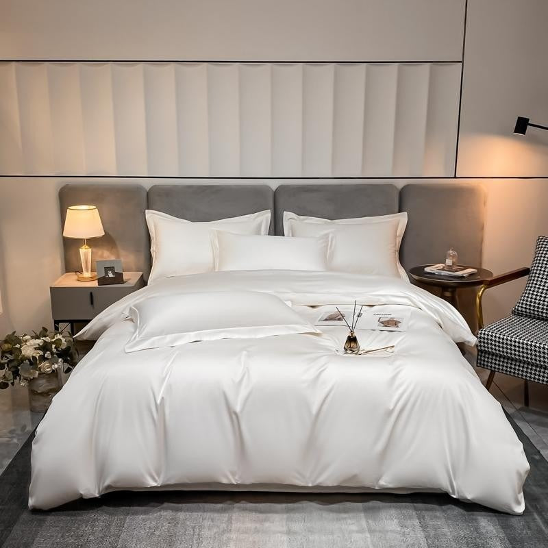 Neo White Silky Cotton Bedding Set