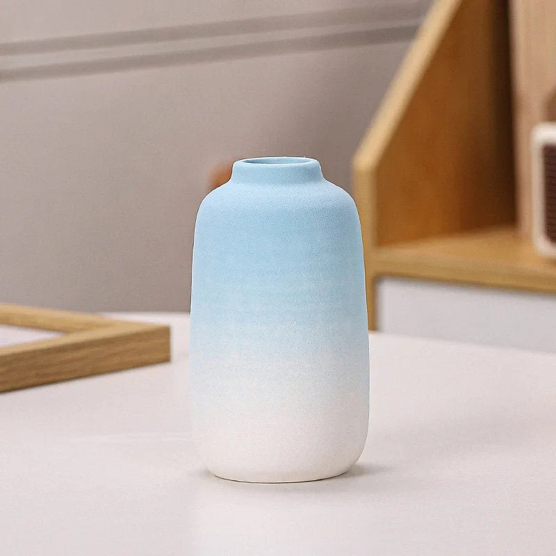 Pastel Ombre Frosted Ceramic Bud Vase