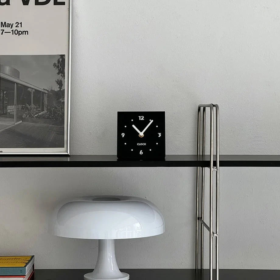 Sleek Minimalist Metal Table Clock