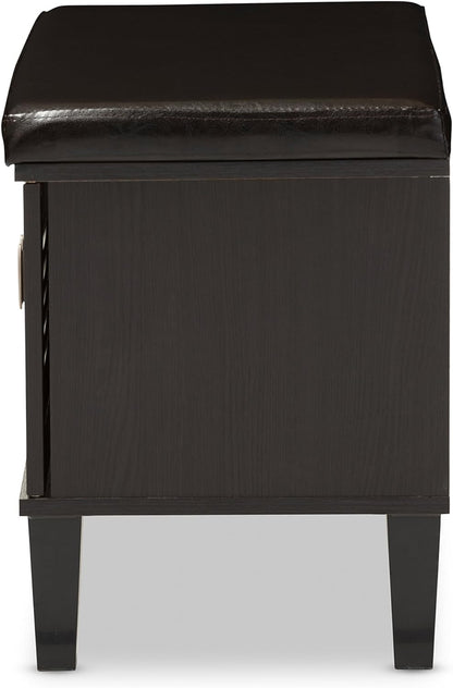 Baxton Studio Fp-6793-Espresso Storage-Benches, Dark Brown Entryway Furniture Furniture Home & Kitchen Storage Benches