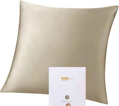 ZIMASILK 100% Pure Mulberry Silk Pillowcase for Hair and Skin Health,Soft and Smooth,Both Sides Premium Grade 6A Silk,600 Thread Count,With Hidden Zipper,1Pc(Standard 20''X26'',Beige) Bedding Home & Kitchen Pillowcases Sheets & Pillowcases