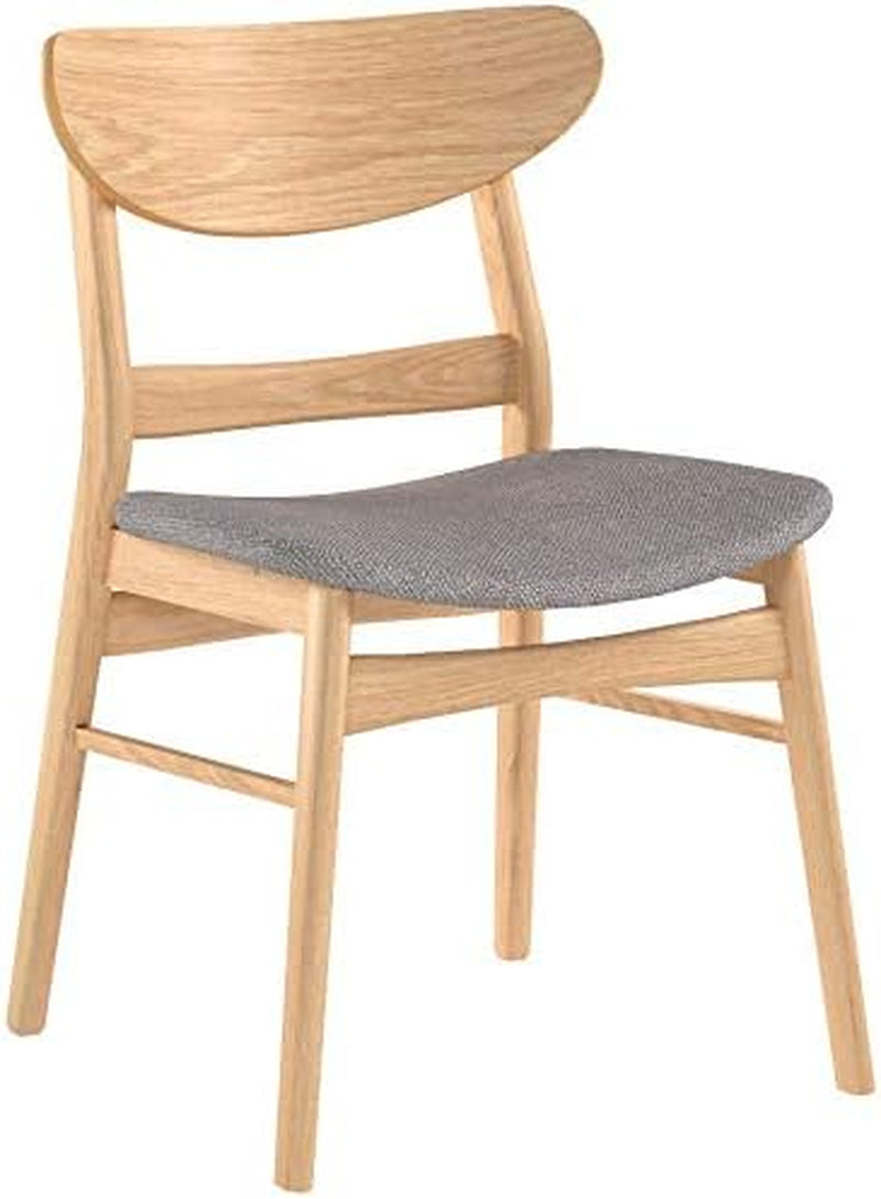 Christopher Knight Home Idalia Dining Chairs, 2-Pcs Set, Dark Grey / Oak Finish